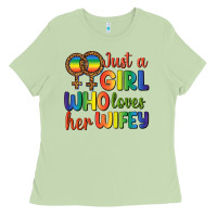 Matcha Just A Girl Who Loves Her Wifey Ladies Tee - BundleAndBundleShop