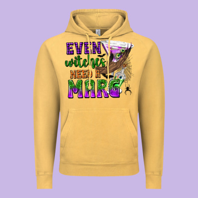 Even Witches Need A Marg Vintage Hoodie Designed By Texasbilliewilder