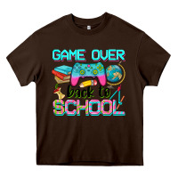 Chocolate Brown game over back to school Heavy Core Tee - NancyCooperArtShop