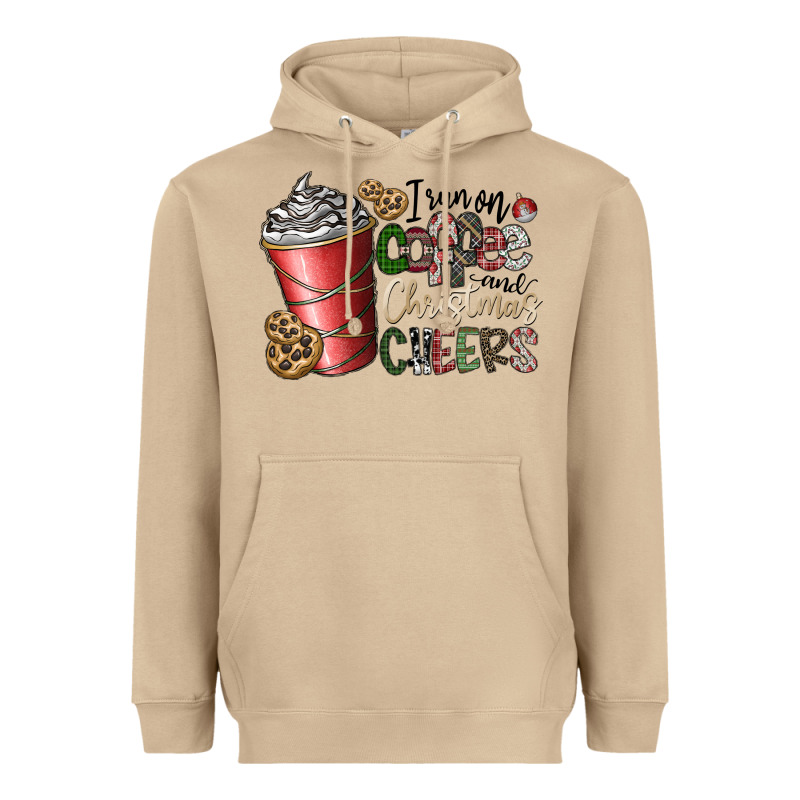 I Run On Coffee And Christmas Cheers Heavyweight Hoodie by CowhideDigitalArt | Teevron