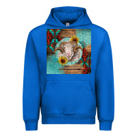 Cobalt western merino Urban Hoodie - BarkalooDesign