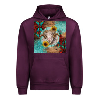 Mauve Wine western merino Urban Hoodie - BarkalooDesign