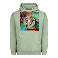 Pigment Oil Green western merino Urban Hoodie - BarkalooDesign