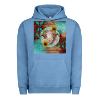 Pigment Pebble Blue western merino Urban Hoodie - BarkalooDesign