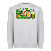 Heather Grey St. Patrick's Day coffee cups Heavyweight Sweatshirt - OliviaCreatesArt