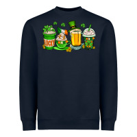 Navy St. Patrick's Day coffee cups Heavyweight Sweatshirt - OliviaCreatesArt