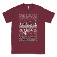 Burgundy Merry Christmas Classic Tee - Bettercallsaul
