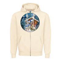 Sandshell Winter Farm Animals Zipper Hoodie - FaDigitalArtStudio