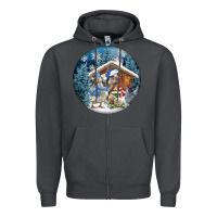Smoke Winter Farm Animals Zipper Hoodie - FaDigitalArtStudio