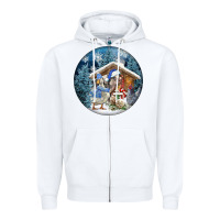 White Winter Farm Animals Zipper Hoodie - FaDigitalArtStudio