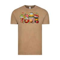 Vintage Coffee school bus coffee cups Vintage Tee - NancyCooperArtShop