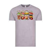 Vintage Zinc school bus coffee cups Vintage Tee - NancyCooperArtShop