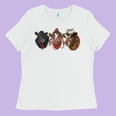 Hangin With My Heifers Ladies Tee Designed By Ranaportraitstore