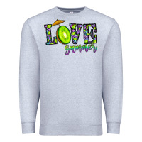 Heather Grey love summer Premium Sweatshirt - CowhideDigitalArt