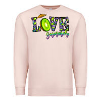 Pale Pink love summer Premium Sweatshirt - CowhideDigitalArt