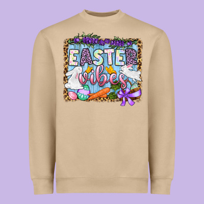 Easter Vibes Heavyweight Sweatshirt Designed By Oliviacreatesart