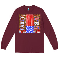 Burgundy party in the usa Long Sleeve Tee - TumblerDesignByShophia