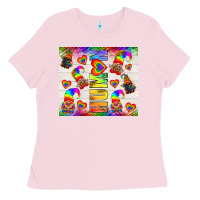 Bubblegum Pink Western Human LGBTQ+ Tumbler Ladies Tee - BundleAndBundleShop