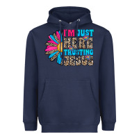 Navy im just here trusting jesus Heavyweight Hoodie - CowhideDigitalArt