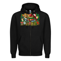 Black Christmas Teacher Zipper Hoodie - FaDigitalArtStudio