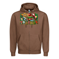 Chestnut Christmas Teacher Zipper Hoodie - FaDigitalArtStudio