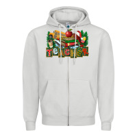 Dove Grey Christmas Teacher Zipper Hoodie - FaDigitalArtStudio