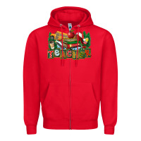 Red Christmas Teacher Zipper Hoodie - FaDigitalArtStudio
