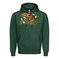 Sports Green Christmas Teacher Zipper Hoodie - FaDigitalArtStudio