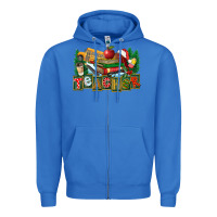 True Royal Christmas Teacher Zipper Hoodie - FaDigitalArtStudio