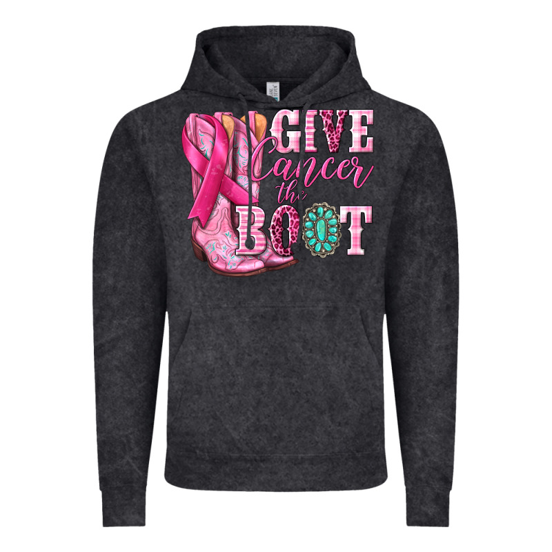 Give Cancer The Boot Vintage Hoodie by NancyCooperArtShop | Teevron