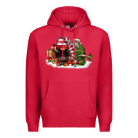 Cardinal christmas gnome and tree Premium Hoodie - FaDigitalArtStudio