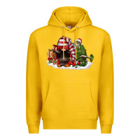 Lemon christmas gnome and tree Premium Hoodie - FaDigitalArtStudio