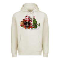 Oatmeal Heather christmas gnome and tree Premium Hoodie - FaDigitalArtStudio
