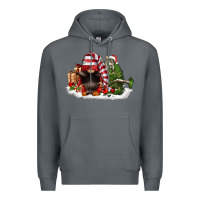 Rock christmas gnome and tree Premium Hoodie - FaDigitalArtStudio