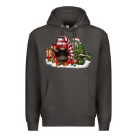 Smoke christmas gnome and tree Premium Hoodie - FaDigitalArtStudio
