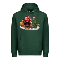 Sports Green christmas gnome and tree Premium Hoodie - FaDigitalArtStudio