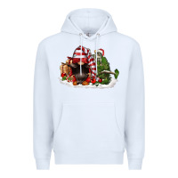 White christmas gnome and tree Premium Hoodie - FaDigitalArtStudio