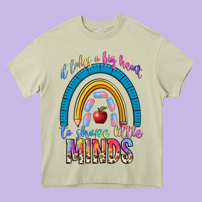 It Takes A Big Heart To Shape Little Heavy Core Tee Designed By Nancycooperartshop