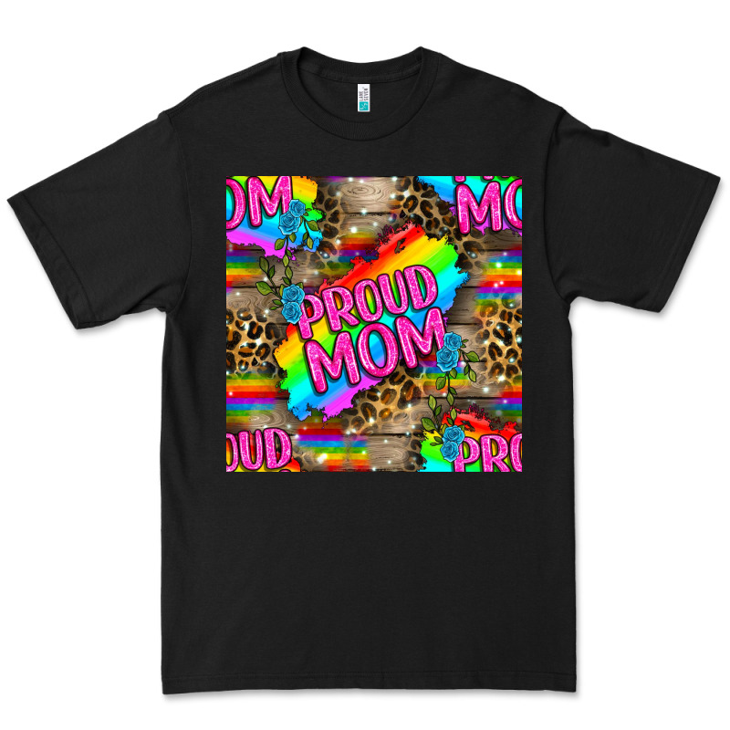 Pride Lgbtq+ Proud Mom With Leoapard Patterns Premium Tee by BundleAndBundleShop | Teevron