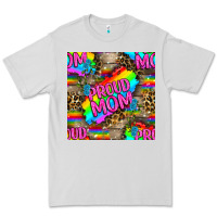 Dove Grey Pride LGBTQ+ Proud Mom With Leoapard Patterns Premium Tee - BundleAndBundleShop