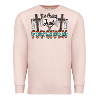 Pale Pink no perfect just forgiven Premium Sweatshirt - CowhideDigitalArt