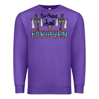 Purple no perfect just forgiven Premium Sweatshirt - CowhideDigitalArt