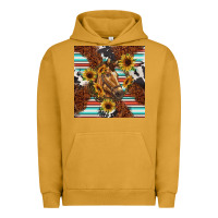 Pigment Peanut Butter western horse Urban Hoodie - BarkalooDesign