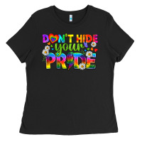 Black LGBTQ+ Don't Hide Your Pride Ladies Tee - BundleAndBundleShop