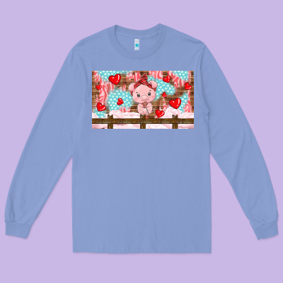 Cute Pig Long Sleeve Tee Designed By Tumblerdesignbyshophia