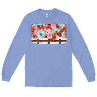 Colony Blue cute pig Long Sleeve Tee - TumblerDesignByShophia