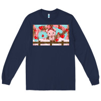 Navy cute pig Long Sleeve Tee - TumblerDesignByShophia