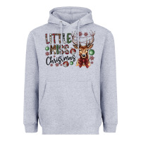 Heather Grey little miss christmas Heavyweight Hoodie - CowhideDigitalArt