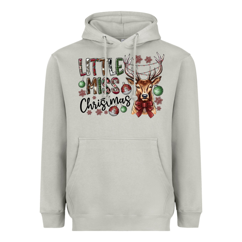 Little Miss Christmas Heavyweight Hoodie by CowhideDigitalArt | Teevron