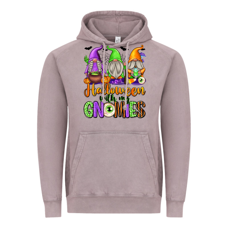 Halloween With My Gnomes Vintage Hoodie by texasbilliewilder | Teevron
